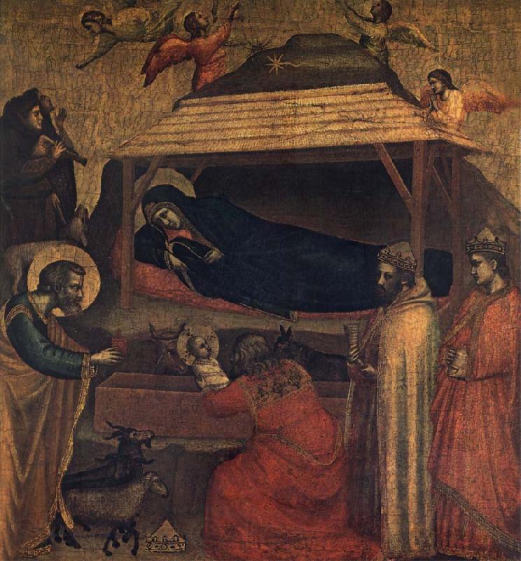 GIOTTO di Bondone Nativity,Adoration of the Shepherds and the Magi